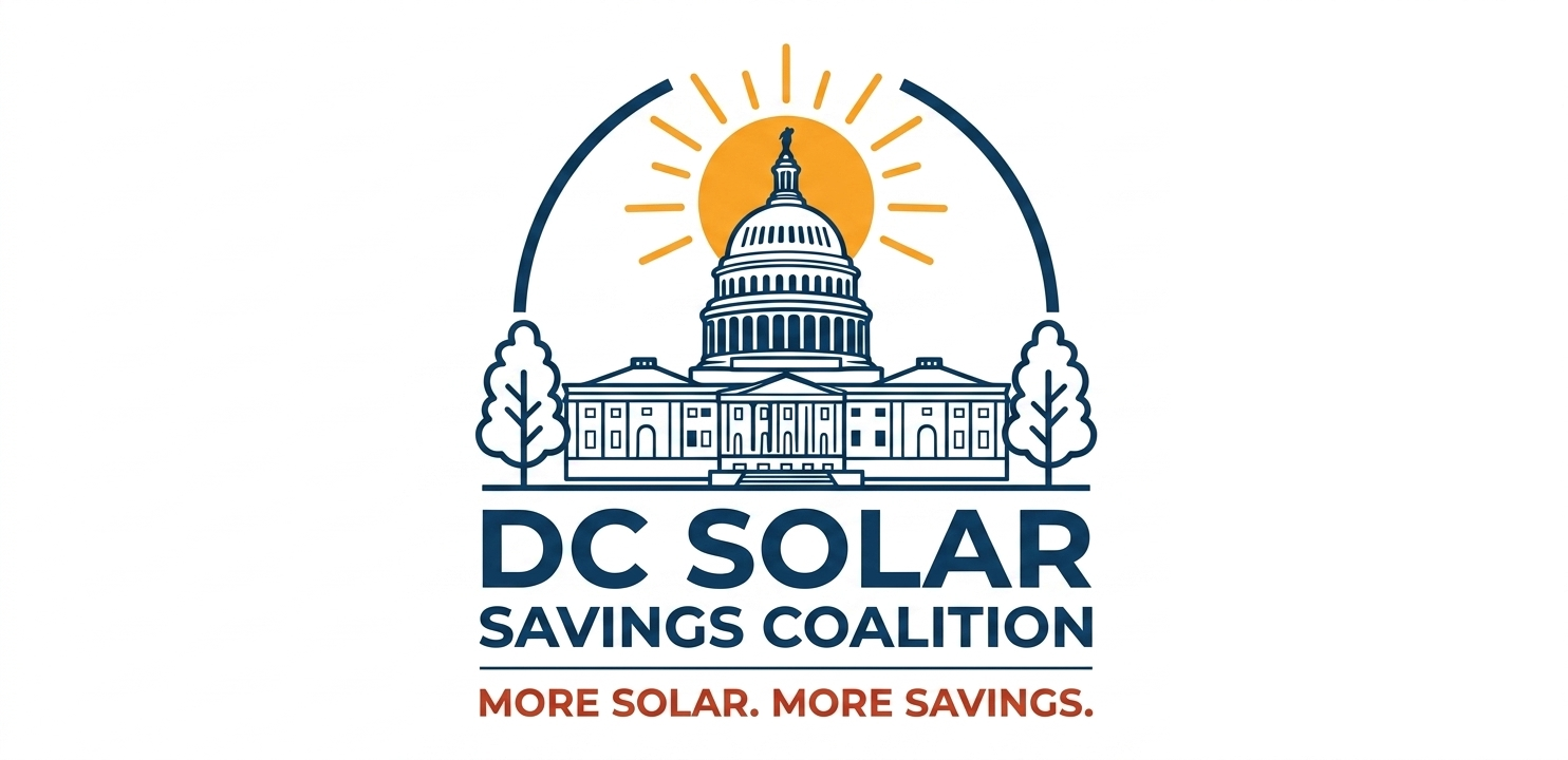 DC Solar Savings Coalition — Capitol building with rising sun